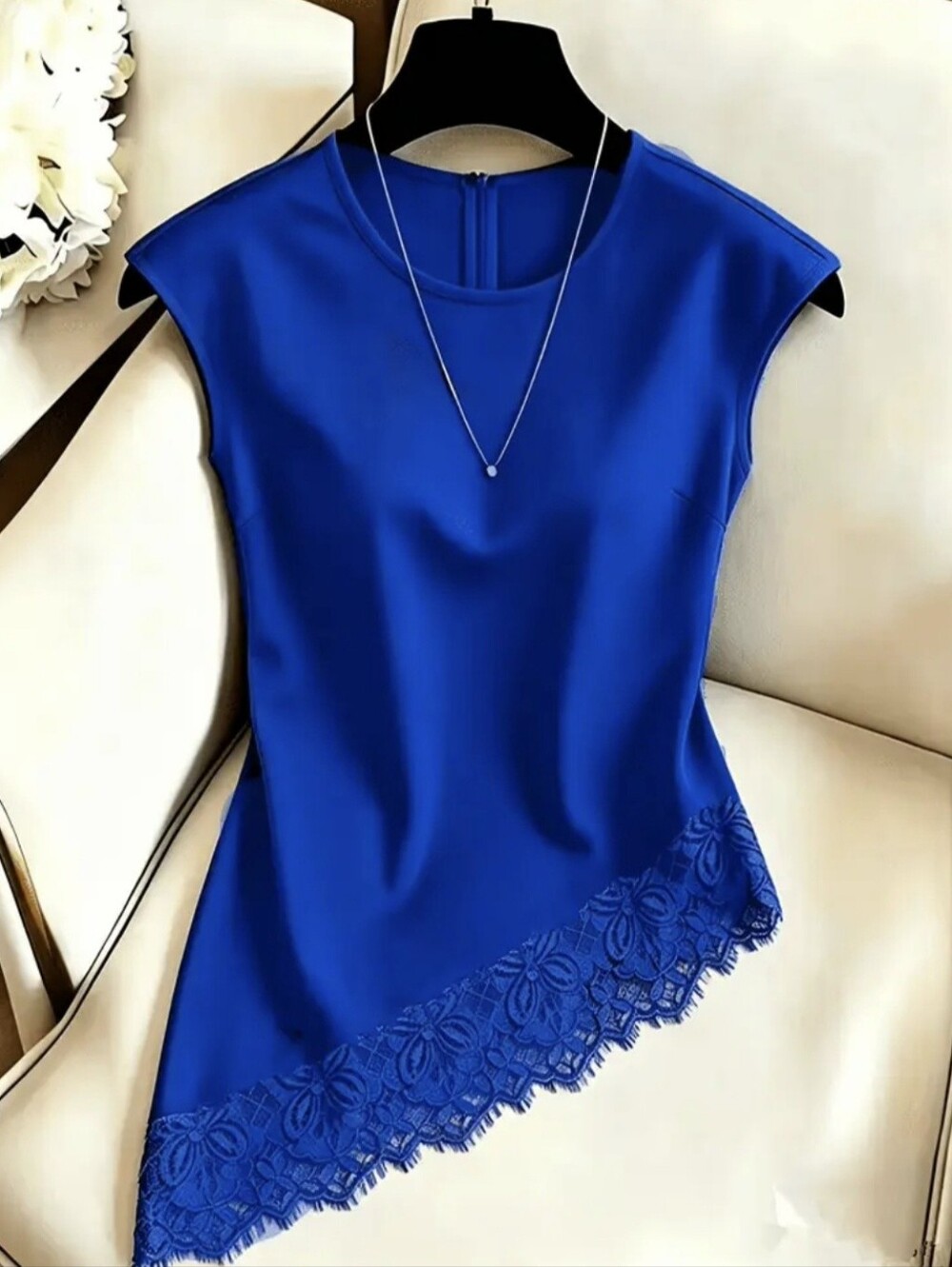 asymmetrical blouse Real Blue